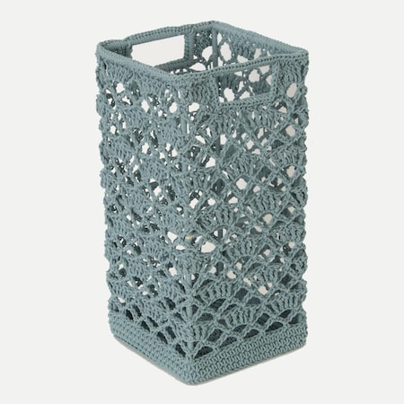 Heritage Lace Mode Crochet BasketSea Spray 9 x 5.5 x 5.5 in. MC-1125SS